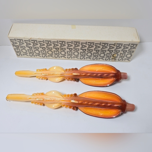 Faroy Tapers Vintage Candles 70s Burnt Orange - Picture 2 of 8